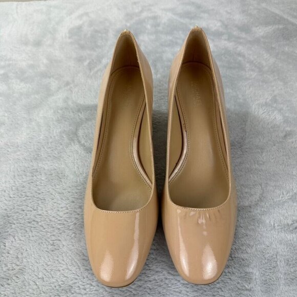 Michael Kors Beige Leather Round Tip Shoes Women's Size 8.5 US - Picture 8 of 12